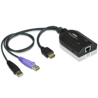 USB HDMI Virtual Media KVM Adapter with Smart Card Support Black